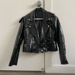 BLANKNYC Patent Leather Biker Jacket